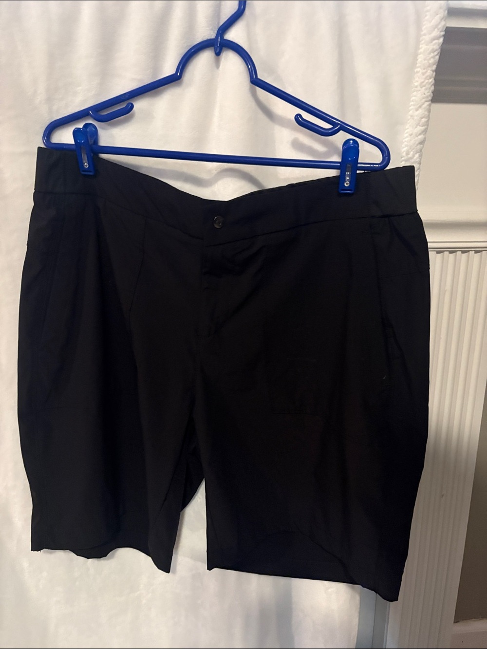 Women's Black Flat Front Shorts